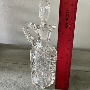 Vintage Clear Glass Decanter with Stopper